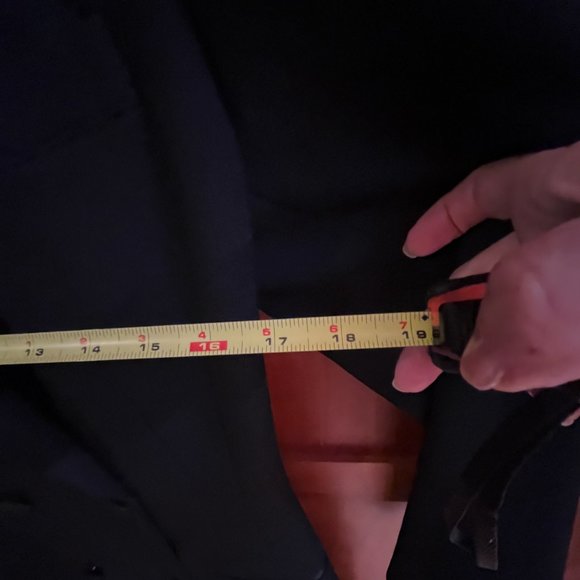 Vintage Fitted Black Double Breasted Tuxedo Jacket - Women's 8 - Picture 8 of 8